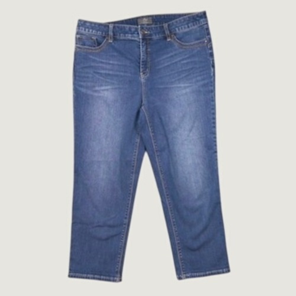 Chicos So Lifting Crop Jeans Women Size 2 Blue Stretch Slimming‎ Denim Pants